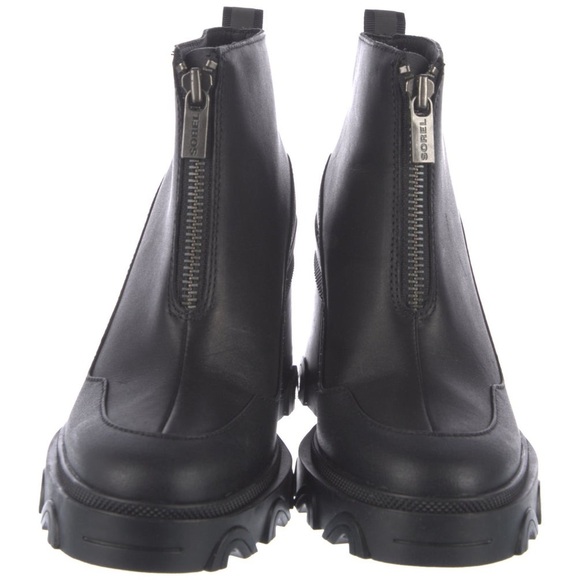 NWT Leather Lace-Up Boots
Women's  Sorel Black Heeled Ankle Boots size 9 - Picture 12 of 13